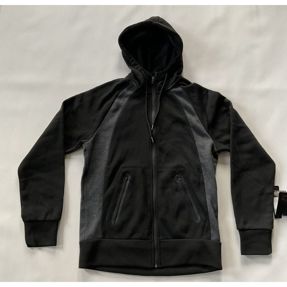 $78 RBX Men’s Full Zip Hoodie In Black Training Active Jacket Size XL